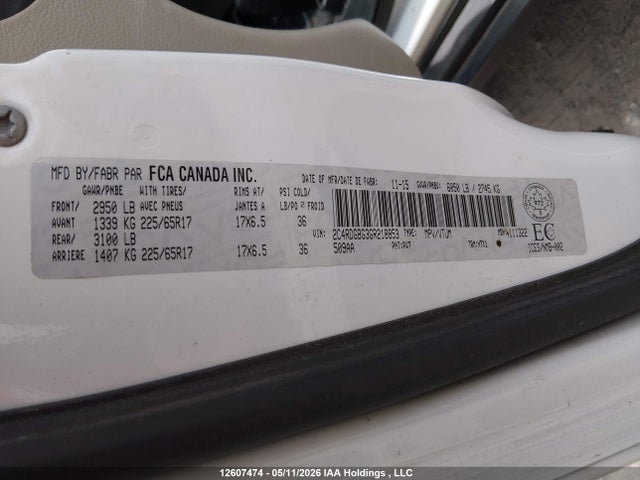 2016 Dodge Grand Caravan Se/sxt მანქანა იყიდება აუქციონზე, vin: 2C4RDGBG3GR218853, აუქციონის ნომერი: 12607474