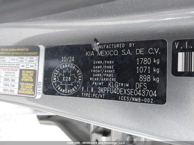Продажа на аукционе авто 2025 Kia K4 Ex/ex+, vin: 3KPFU4DEXSE043704, номер лота: 12607488