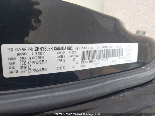 Dodge Grand Caravan Se 2014 2C4RDGBG1ER288476 Image 15