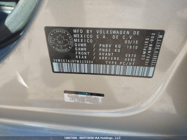 3VW2K7AJ8FM323024 Volkswagen Jetta 2.0l Trendline/2.0l Trendline+