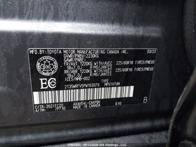 2T35WRFV5PW163079 Toyota Rav4 Hybrid Xse