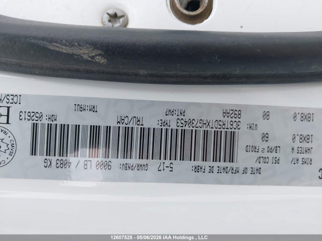 3C6TR5DTXHG730453 RAM 2500 Slt