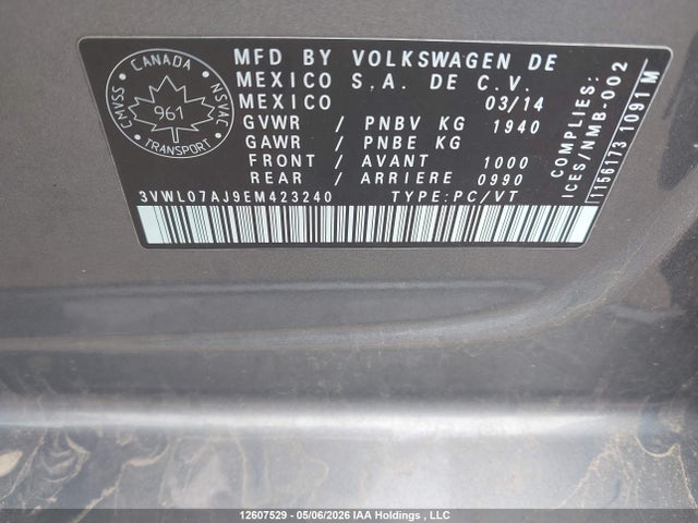3VWL07AJ9EM423240 Volkswagen Jetta 1.8 Tsi Highline