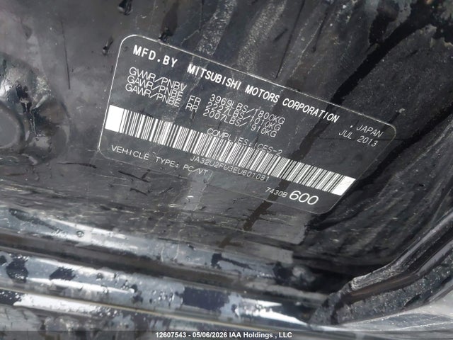 JA32U2FU3EU601081 Mitsubishi Lancer Es/es Sport