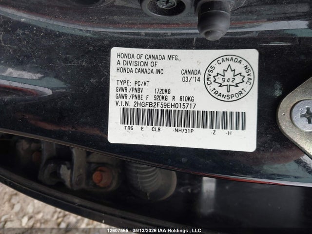 2HGFB2F59EH015717 Honda Civic Lx