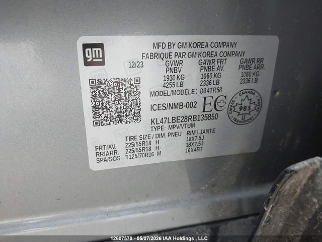 KL47LBE28RB135850 Buick Envista
