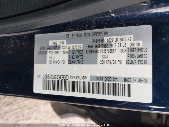 JM3KE2CY0G0909980 Mazda Cx-5 Gs