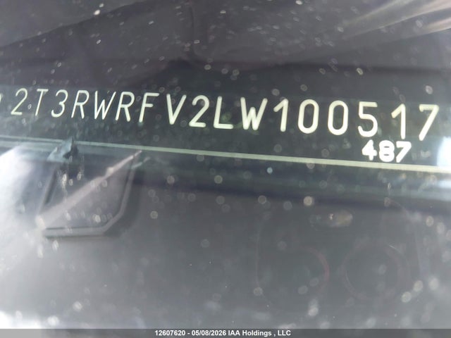 12607620 :رقم المزاد ، 2T3RWRFV2LW100517 vin ، 2020 Toyota Rav4 Hybrid Xle مزاد بيع