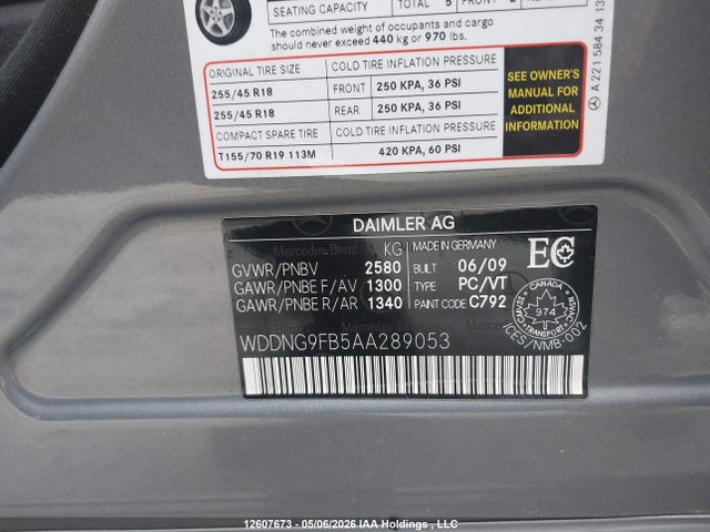 Aukcja sprzedaży 2010 Mercedes-benz S 400 Hybrid, vin: WDDNG9FB5AA289053, numer aukcji: 12607673