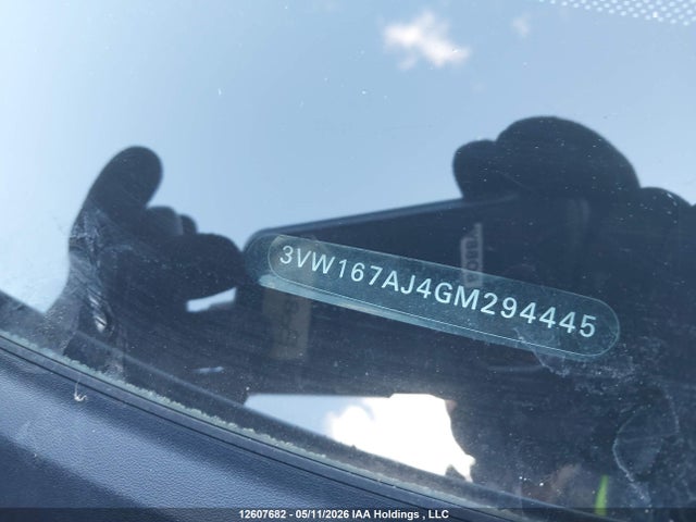 12607682 :رقم المزاد ، 3VW167AJ4GM294445 vin ، 2016 Volkswagen Jetta 1.4 Tsi Trendline/1.4 Tsi Trendline+ مزاد بيع
