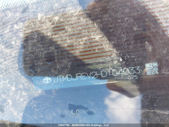 12607708 :رقم المزاد ، JTMDJREV2HD104033 vin ، 2017 Toyota Rav4 Hybrid Limited مزاد بيع