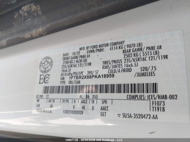Ford Transit T-250 2023 1FTBR2X88PKA18959 Image 9