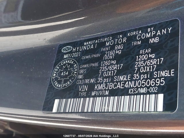 Hyundai TUCSON SEL 2022 KM8JBCAE4NU050695 Image 9