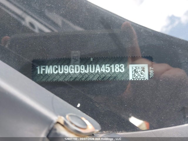 Продажа на аукционе авто 2018 Ford Escape, vin: 1FMCU9GD9JUA45183, номер лота: 12607750
