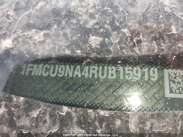 12607758 :رقم المزاد ، 1FMCU9NA4RUB15919 vin ، 2024 Ford Escape St-line Select مزاد بيع
