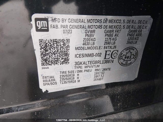 Продаж на аукціоні авто 2024 Gmc Terrain Sle, vin: 3GKALTEG8RL138974, номер лоту: 12607794