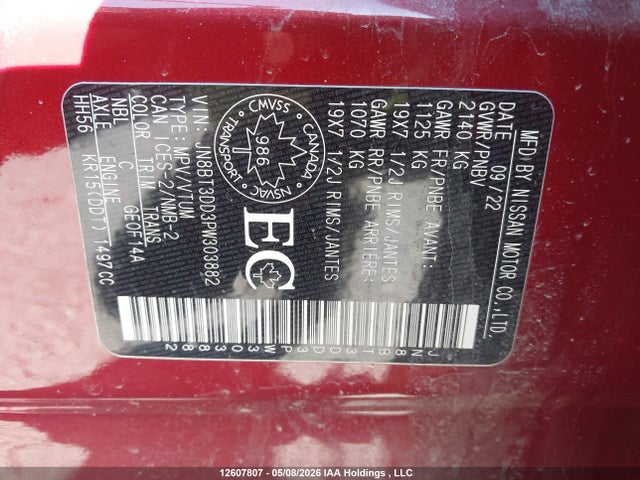 Nissan Rogue Platinum 2023 JN8BT3DD3PW303882 Image 9