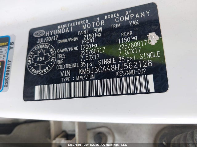 KM8J3CA48HU562128 Hyundai Tucson