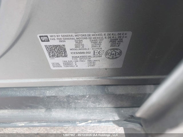 3GNAXSEG3SL161084 Chevrolet Equinox Activ Awd