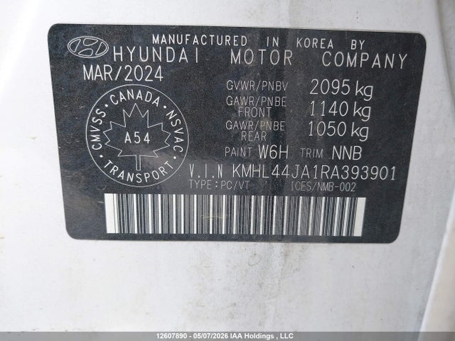 Продажа на аукционе авто 2024 Hyundai Sonata Preferred-trend, vin: KMHL44JA1RA393901, номер лота: 12607890
