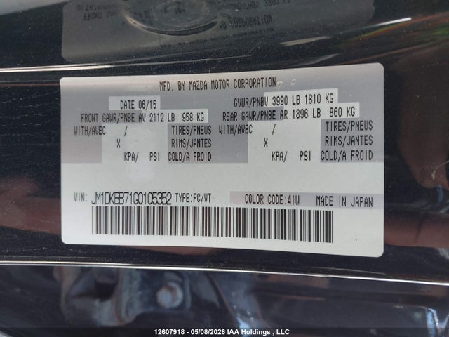 JM1DKBB71G0105352 Mazda Cx-3 Gx