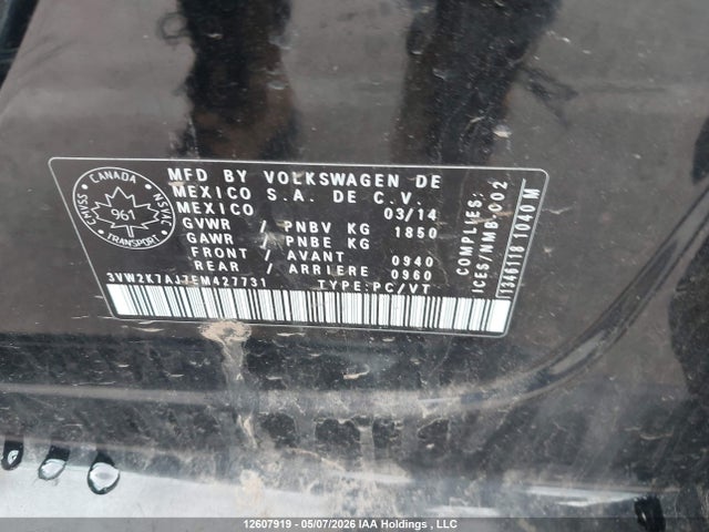 3VW2K7AJ7EM427731 Volkswagen JETTA S