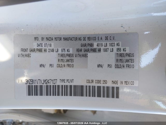 Mazda 3 Gs 2018 3MZBN1V7XJM247107 Image 9