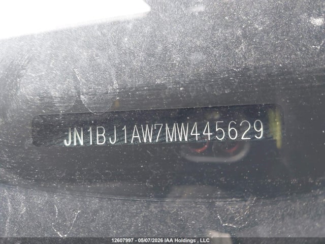 Aukcja sprzedaży 2021 Nissan Qashqai S, vin: JN1BJ1AW7MW445629, numer aukcji: 12607997