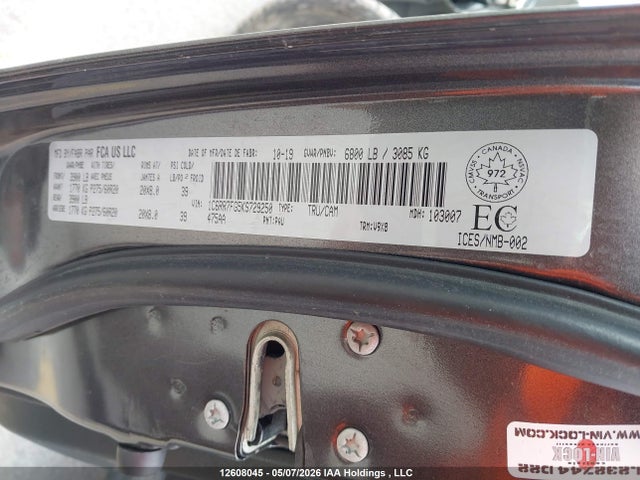 Aukcja sprzedaży 2019 Ram 1500 Classic St, vin: 1C6RR7FG5KS729250, numer aukcji: 12608045