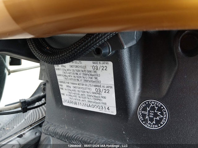 JYARN81N1NA000314 Yamaha Mtn1000