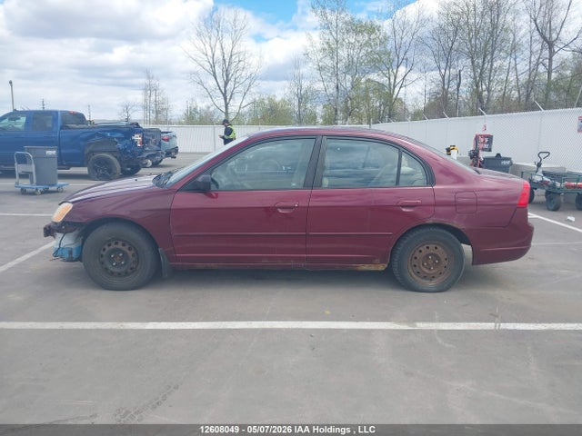 2003 Honda Civic მანქანა იყიდება აუქციონზე, vin: 2HGES166X3H921757, აუქციონის ნომერი: 12608049