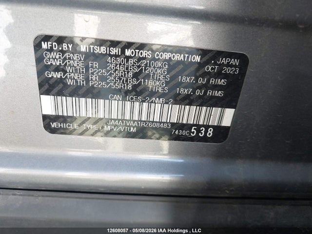 JA4ATVAA1RZ608483 Mitsubishi Eclipse Cross Le/ralliart