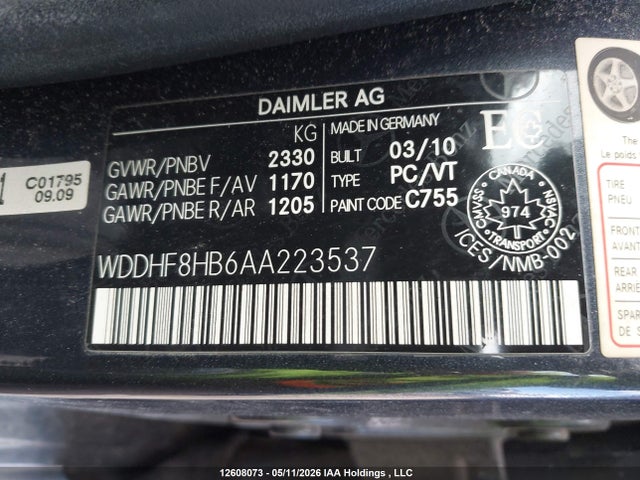 Продажа на аукционе авто 2010 Mercedes-benz E 350 4matic, vin: WDDHF8HB6AA223537, номер лота: 12608073