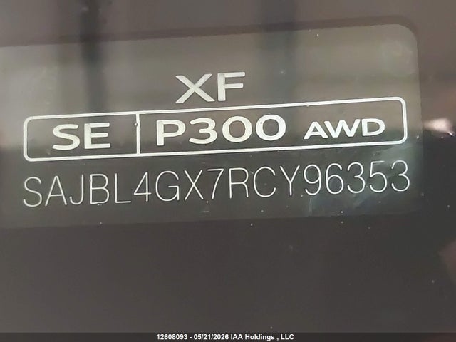 SAJBL4GX7RCY96353 Jaguar Xf R-dynamic Se