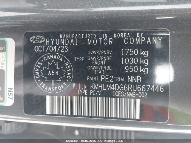 Продажа на аукционе авто 2024 Hyundai Elantra Preferred W/tech Package, vin: KMHLM4DG6RU667446, номер лота: 12608151