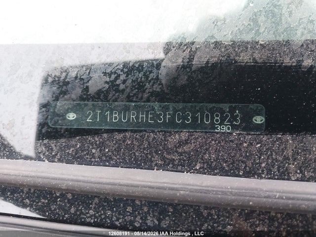 12608191 :رقم المزاد ، 2T1BURHE3FC310823 vin ، 2015 Toyota Corolla L/le/le Pls/prm/s/s Pls مزاد بيع