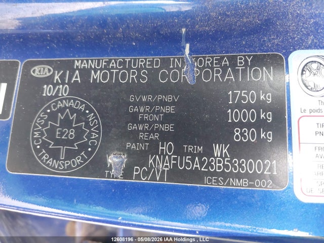 Aukcja sprzedaży 2011 Kia Forte Ex, vin: KNAFU5A23B5330021, numer aukcji: 12608196