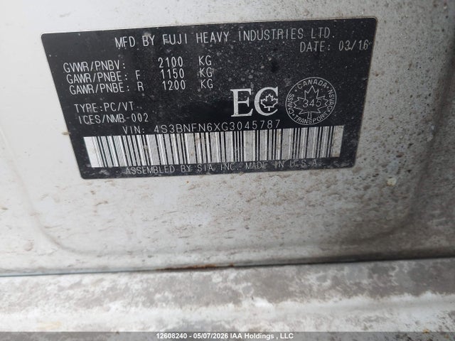 4S3BNFN6XG3045787 Subaru Legacy 3.6r Limited Package