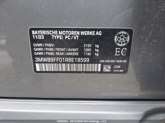 3MW89FF01R8E18599 BMW 330i Xdrive