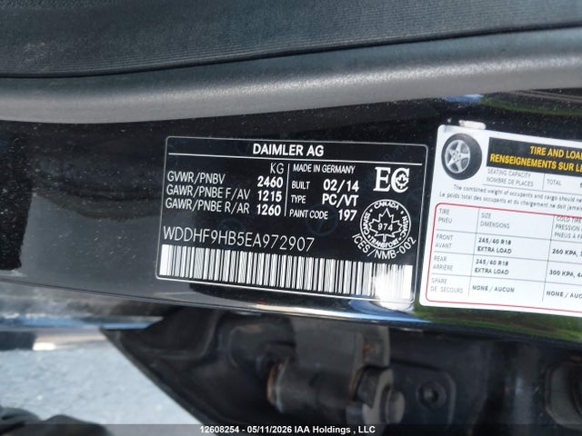 2014 Mercedes-benz E 250 Bluetec 4matic მანქანა იყიდება აუქციონზე, vin: WDDHF9HB5EA972907, აუქციონის ნომერი: 12608254