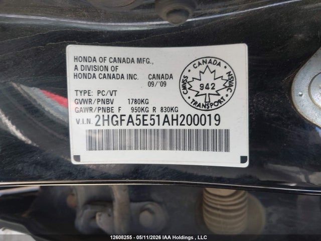 Продаж на аукціоні авто 2010 Honda Civic Si Si, vin: 2HGFA5E51AH200019, номер лоту: 12608255