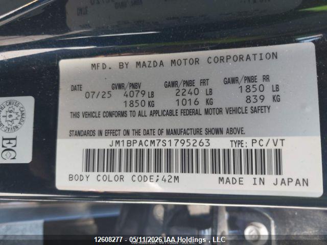 2025 Mazda 3 Preferred მანქანა იყიდება აუქციონზე, vin: JM1BPACM7S1795263, აუქციონის ნომერი: 12608277