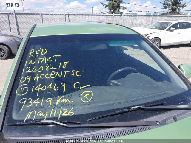 2009 Hyundai Accent Se მანქანა იყიდება აუქციონზე, vin: KMHCN35C99U140469, აუქციონის ნომერი: 12608278