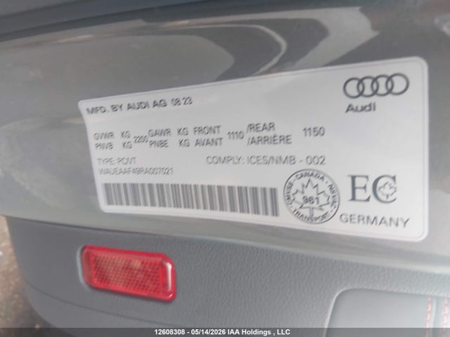 2024 Audi A4 45 Progressiv მანქანა იყიდება აუქციონზე, vin: WAUEAAF49RA007021, აუქციონის ნომერი: 12608308
