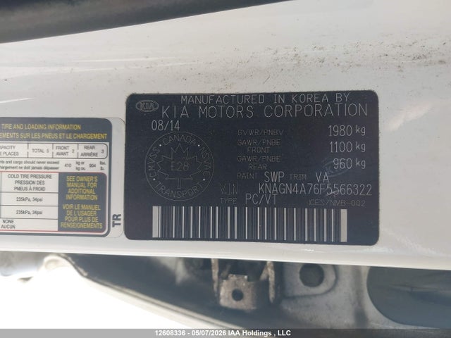 2015 Kia Optima Ex მანქანა იყიდება აუქციონზე, vin: KNAGN4A76F5566322, აუქციონის ნომერი: 12608336
