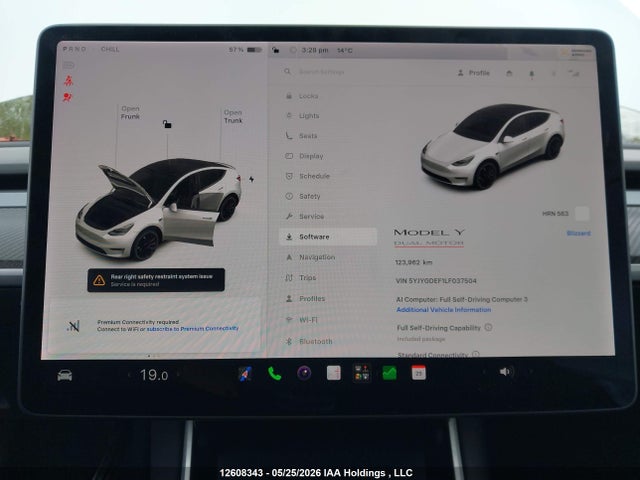 5YJYGDEF1LF037504 Tesla Model Y Long Range/performance