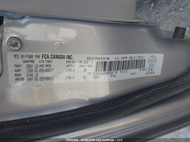 2019 Dodge Grand Caravan Cvp/sxt მანქანა იყიდება აუქციონზე, vin: 2C4RDGBG8KR697828, აუქციონის ნომერი: 12608358