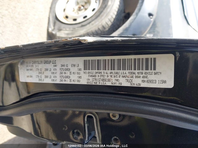 Продаж на аукціоні авто 2011 Ram Ram 1500 Sport, vin: 1D7RV1GT4BS618871, номер лоту: 12560153