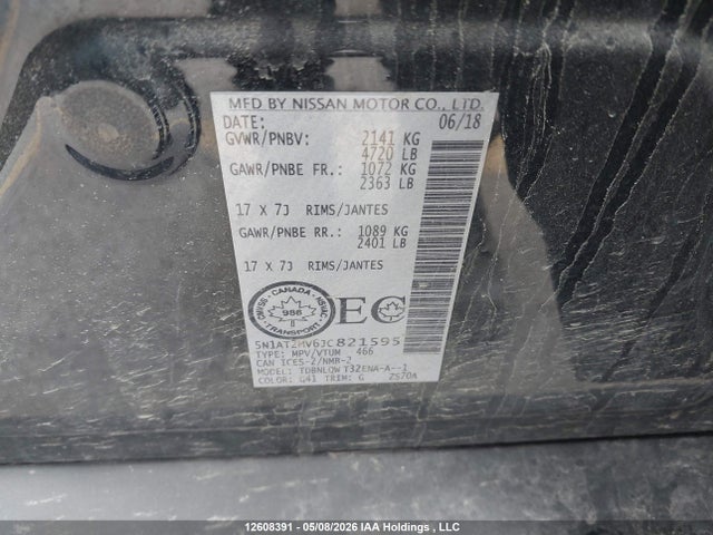 5N1AT2MV6JC821595 Nissan Rogue