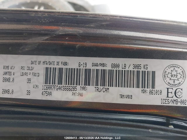 RAM 1500 Classic St 2019 1C6RR7FG4KS666285 Image 9